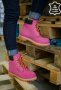 Дамски равни боти - розов ЕСТЕСТВЕН набук - T03 , снимка 2