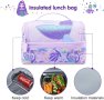 NOHOO Детска чанта за обяд херметичен охладител, лилава с русалки, снимка 7