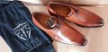 Мъжки обувки IZAC естествена кожа, снимка 1 - Официални обувки - 44010350