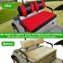 10L0L Комплект калъфи за седалка за количка за голф, дишащ, миещ се, червен, снимка 5