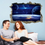 Земно кълбо небе Galaxy планети космос самозалепващ стикер лепенка за стена таван, снимка 2