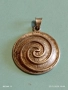 Красив ажурен сребърен медальон с формата на СПИРАЛА ювелирна изработка 30250, снимка 7