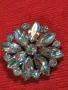 ПРЕКРАСНА СРЕБРИСТА ВИНТИДЖ АРТ КРИСТАЛНА БРОШКА ЦВЕТЕ с БЛЕСТЯЩ ФАСЕТИРАН ПЛАНИНСКИ КРИСТАЛ 85184, снимка 9