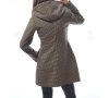 Дамско вълнено палто AVANEW с кожени закопчалки и качулка Radeks, снимка 2