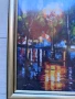 гоблен ,,Нощен дъжд в Париж " 33/27 см, по картината на Л.Афремов, снимка 18