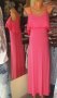 Дълга розова рокля с волан над бюста и леко отворен гръб , снимка 1 - Рокли - 40753998