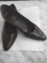 Черни дамски обувки с малък ток, снимка 1 - Дамски обувки на ток - 33587081