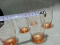 ретро стъклени чаши цветно стъкло , снимка 3