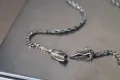 Сребърно дамско колие, снимка 9