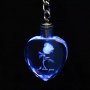 Светещ ключодържател сърце роза син/червен  цвят , снимка 7