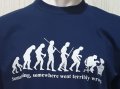 Нова мъжка тениска с трансферен печат Човешка еволюция, снимка 2