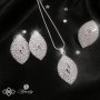 КОМПЛЕКТ AURORA / Лускозен дамски комплект бижута с кристали от 3 части – “Aurora” , снимка 1 - Бижутерийни комплекти - 43250990