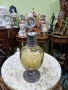 Стара рядка антикварна османска гарафа декандер метал стъкло , снимка 8