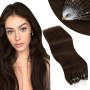 Тъмно кафява удължаваща естествена коса Треса удължения Прическа 55 см, снимка 1 - Аксесоари за коса - 40455305