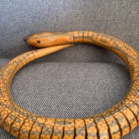 Интересна дървена пирографирана змия-1, снимка 1 - Образователни игри - 43982127