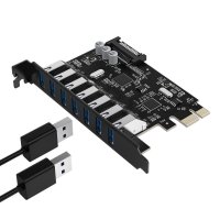 Orico карта PCI-E card 7 x USB3.0 port 5Gbps - PVU3-7U-V1, снимка 5 - Други - 43061698