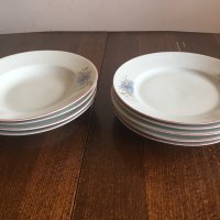 9 порцеланови чинии със сини цветя - 4 дълбоки + 5 литки, снимка 7 - Чинии - 40377106