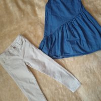 Лот дънки и рокля на Zara р 110, снимка 1 - Детски панталони и дънки - 28585803