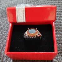 Дамски сребърен пръстен с камък султанит и инкрустирани марказити! Състояние ново! , снимка 3 - Пръстени - 43055739
