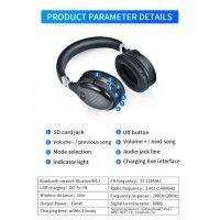 Безжични Bluetooth стерео геймърски слушалки с еквалайзер, снимка 11 - Bluetooth слушалки - 34684662