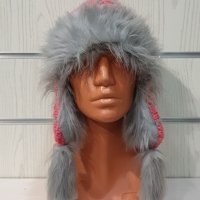 Нова зимна пухкава шапка с помпон тип ушанка, снимка 2 - Шапки - 35463091