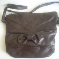 Дамска кожена чанта в наситено кафяв цвят, снимка 1 - Чанти - 38040346