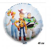 Toy Story Играта на играчките трима герои кръгъл фолио фолиев балон хелий или въздух рожден ден, снимка 1 - Други - 26676962