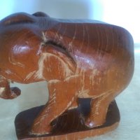 Африкикански слон от Махагон, снимка 3 - Антикварни и старинни предмети - 26509631