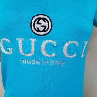 GUCCI Made in Itali, Уникална, Размер S. Код 1320 , снимка 2 - Тениски - 33203781