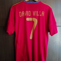 Spain David Villa Adidas оригинална тениска Испания Давид Вия Фланелка 2010 M , снимка 2 - Тениски - 38552886