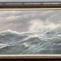 Голяма картина от Анатолий Панагонов (Бурно море край Калиакра), снимка 3 - Картини - 10435790