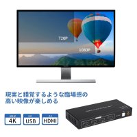 HDMI KVM суич 4К/60Hz, 2 входа - 1 изход, ръчно превключване, снимка 4 - Кабели и адаптери - 43726904