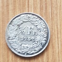 Сребърна монета швейцарски 1/2 франк 1942, снимка 1 - Нумизматика и бонистика - 38732808