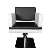 Ефектен фризьорски стол в черно и бяло M0030, снимка 3 - Фризьорски столове - 37424479