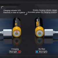 ANIMABG Литиево-йонни презареждащи батерии, AА, 1.5V, 3500mWh, Бързо зареждане, 2 броя, снимка 5 - Друга електроника - 37765133