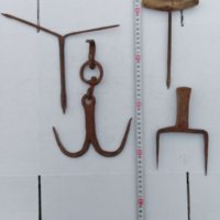 Стари битови инструменти. Кован ченгел, наковалня за клепане на коса, ковани бургии. , снимка 2 - Други стоки за дома - 38511757
