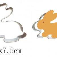 Свито зайче заек метална форма резец украса бисквитки фондан, снимка 1 - Форми - 28176362