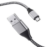 Кабел USB2.0 към MicroUSB Digital One SP00184 /1.5м Преходник USB to MicroUSB метални накрайници, снимка 1 - USB кабели - 32408267