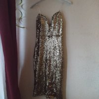 Златни бална / официална рокля, снимка 5 - Рокли - 43568465