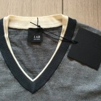 НОВ оригинален сив вълнен пуловер PAL ZILERI размер 54 / XL от Италия, снимка 2 - Пуловери - 43225578