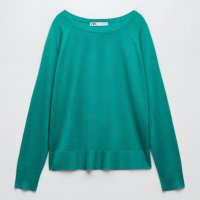 Зелена блуза от тъничко фино плетиво , снимка 1 - Блузи с дълъг ръкав и пуловери - 43897114