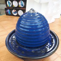 Порцеланов фонтан - синя топка