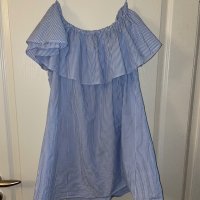 Страхотна блуза топ туника Zara рае с богат набран волан на деколтето , снимка 3 - Корсети, бюстиета, топове - 36715424