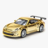 Метални колички: Golden Porsche 911 (Порше), снимка 1 - Колекции - 43743878
