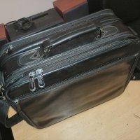 Продавам отлична черна кожена чанта за лаптоп 13-14",TARGUS, снимка 6 - Части за лаптопи - 43716247