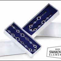 Дизайнерско колие La Sthlm със сини камъни Swarovski, ново!, снимка 3 - Колиета, медальони, синджири - 17142326