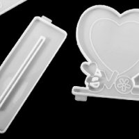 Love сърце рамка на основа за снимка силиконов молд форма фондан гипс смола шоколад, снимка 3 - Форми - 39432774
