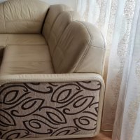 Продавам ъглов диван естествена кожа , снимка 3 - Дивани и мека мебел - 43424693