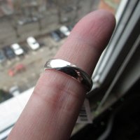 Сребърен  пръстен изчистена халка 1.8, снимка 3 - Пръстени - 43853653