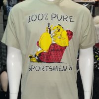 Нова мъжка тениска с трансферен печат 100% PURE SPORTSMEN, цвят екрю, снимка 3 - Тениски - 28263474